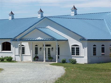 house with blue metal roof|blue corrugated roofing.